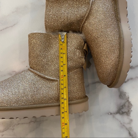 UGG Mini Bailey Bow II Sparkle Glitter Ankle Boot - Picture 13 of 15